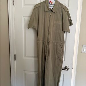 Pistola Olive Zip-Front Utility Jumper